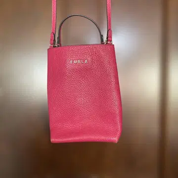 FURLA 핑크 가죽 숄더백 스마트폰 숄더백