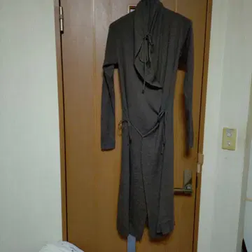 택 없음 새상품 요건 레일 다크 그레이 롱 가디건