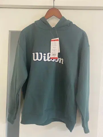 [ 미사용품 ] Wilson 그린 후드 부착 후드티 스트릿