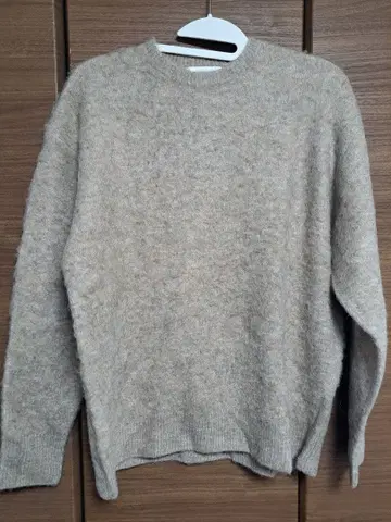 캘리포니아 런치 하우스 베이지 모헤어 크루넥 스웨터 L