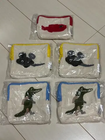 묶음 할인 레오 레오니 프렌즈 사가라 자수 파우치 가챠