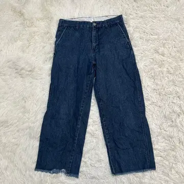 글로벌 워크 CANTON 캐논 와이드 데님 팬츠 컷오프