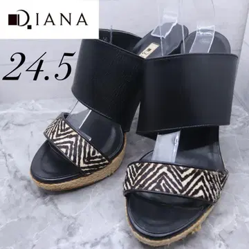 [ 209 ] DIANA 다이애나 샌들 통굽 콤비 패턴 블랙 24.5