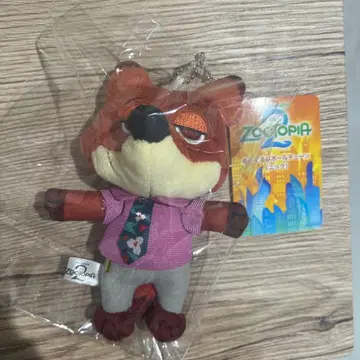 주토피아2 극장판 닉 봉제 인형 볼체인 스트랩