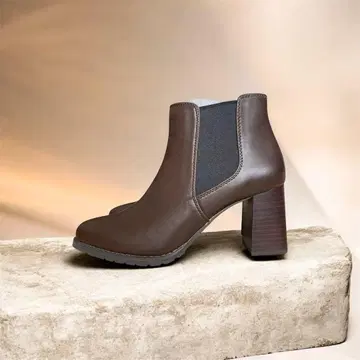 [ 미사용 ] JEANASIS 브라운 사이드 고어 부츠