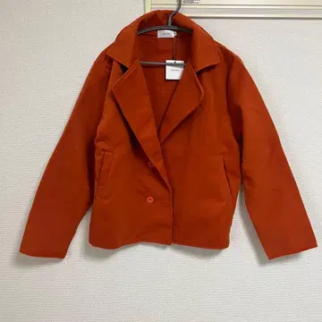 cammie 숏 기장 코트 더블 칼라 M 사이즈 오렌지