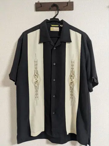 Cubavera 쿠바 셔츠 블랙/아이보리 당구 패턴