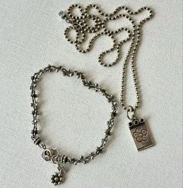 칼레 코펜하겐 실버 925 목걸이 팔찌 플라워