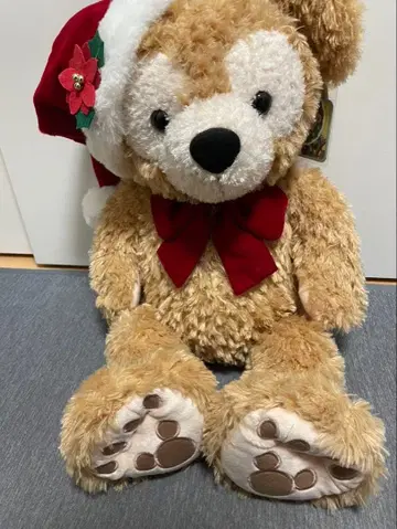 태그 포함 크리스마스 더피 산타 모자 봉제 인형 m 사이즈