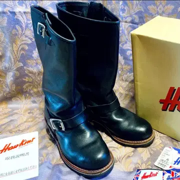 새상품급 Hawkins GT4581 24cm 엔지니어 부츠 빈티지 블랙
