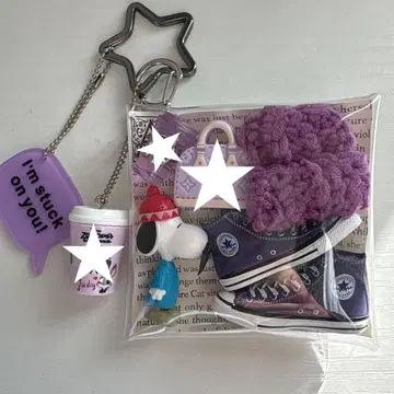 가챠 파우치 CONVERSE 그레이프 PEANUTS