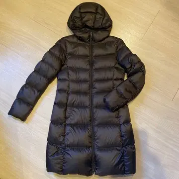 UNIQLO 유니클로 다운 자켓 M 브라운 롱 기장