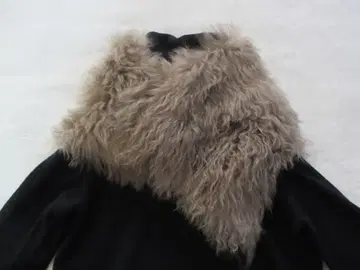 미사용 광택 있는 라무 스톨 머플러 브라운 계열