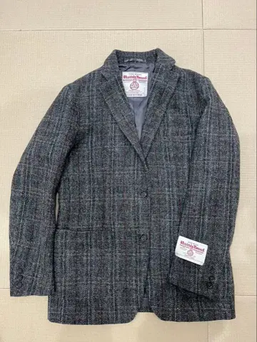 해리스 트위드 그레이 계열 테일러드 자켓