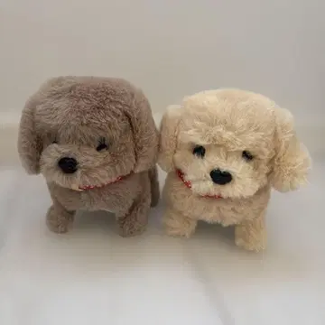 강아지 봉제 인형 2체 세트