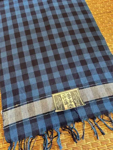 정남 초목 염색 격자 옷감