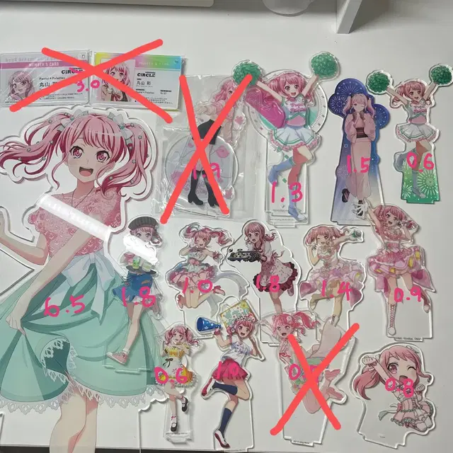 뱅드림 마루야마 아야 아크릴 스탠드 굿즈 태피스트리 카드