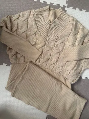 STYLEMIXER 스타일미키서 케이블 짜임 니트 셋업 택 포함