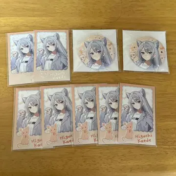 히구치 카에데 니지산지 완냥 캔뱃지 폴라로이드