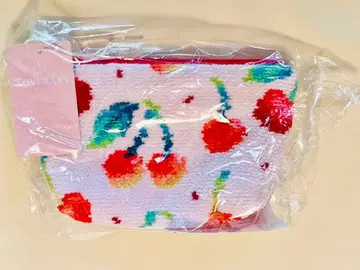 페이러 파우치 S 체리 도트 보트형 파우치 S 사이즈 핑크