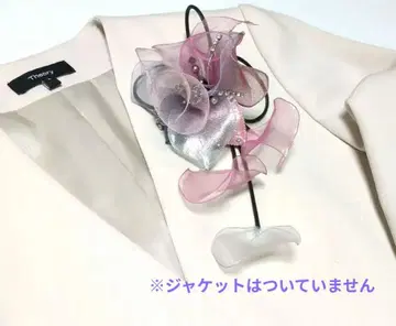 [ 새상품급 ] 도쿄 이긴 플라워 코사지 핑크 실버