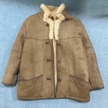 뉴질랜드제 무스탕 코트 베이지