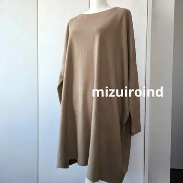 컨디션 최상 미즈이로 인드 긴팔 롱 와이드 티셔츠 와이드 T셔츠 루즈핏