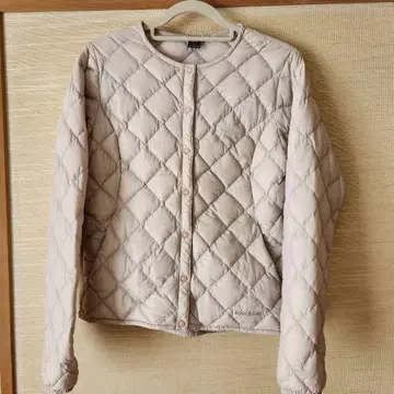 몽벨 퀼팅 다운 자켓 L 베이지