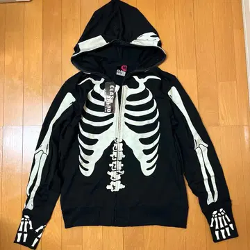 택 포함 Clash ahead 스켈레톤 후드티 y2k skull