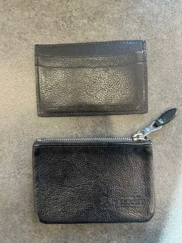 일비종떼 블랙 가죽 코인 케이스 카드 케이스 세트