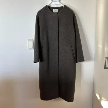 이에나 그레이 노카라 램스울 롱 코트 사이즈 36