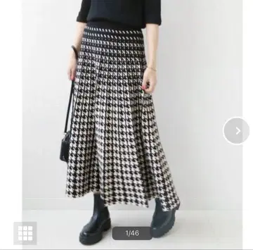 [ TORRAZZO DONNA ] 리버서블 자카드 스커트 치도리