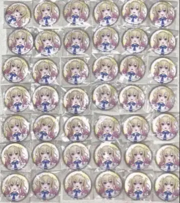 텐마 사키 로손 콜라보 글리터 캔뱃지 42개