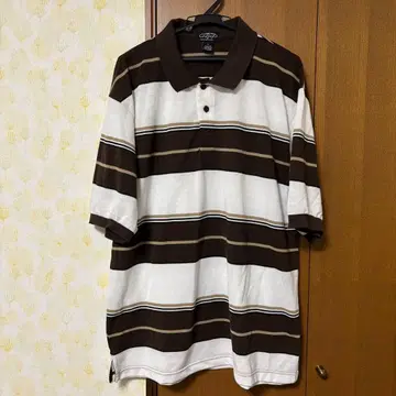 CAL TOP 칼탑 니트 피케 셔츠 보더 XL