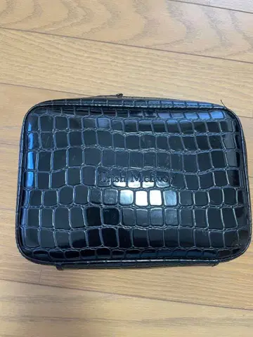 트리쉬 맥Evoy 블랙 크로커다일 패턴 메이크 파우치