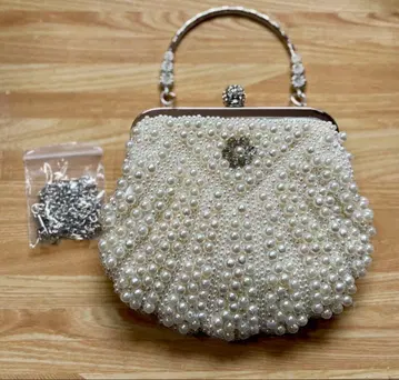 [ 미사용 새상품 ] 펄 쉘 가마구치 클러치백