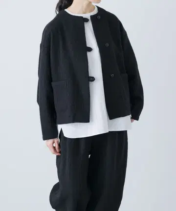 카구레 울 노카라 자켓 팬츠 셋업