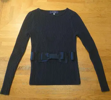 M'S GRACY 리본 포함 다크 네이비 긴팔 니트