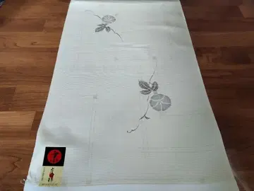 순수 실크 명주 코몬 나팔꽃 무늬 기모노