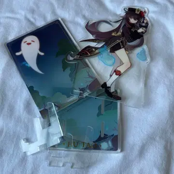 원신 호두 아크릴 스탠드 스마트폰 스탠드 캔뱃지