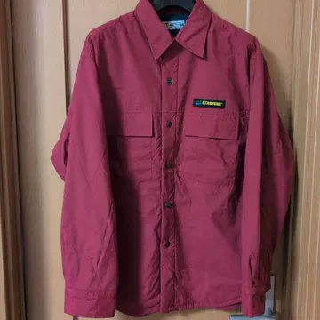 G.T. HAWKINS 빨간색 버튼 업 자켓 안감 플리스