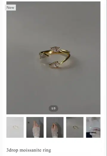 ripsails 3drop moissanite ring