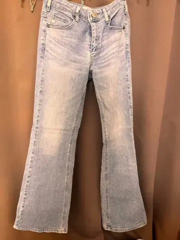 SOMETHING LISA 플레어 데님 라이트 블루