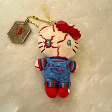 처키 키티 인형 배지 키체인 usj