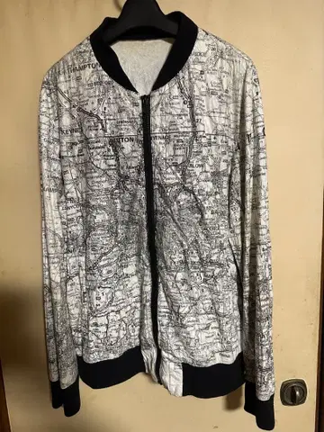 넘버나인 04ss 드림기 지하철 지도 페이퍼 자켓