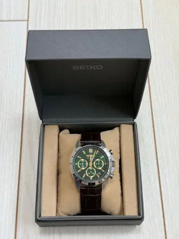SEIKO 크로노그래프 손목시계 그린 SBTR017 스피릿