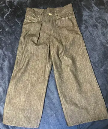 BELVET 와이드 데님 블랙