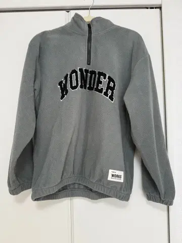WONDER 하프 지퍼 플리스 트레이닝복 그레이