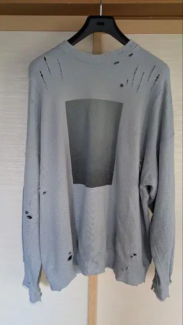 stein 데미지 가공 그레이 트레이닝복