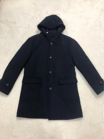 z-806 바니스 뉴욕 네이비 후드 부착 코트
